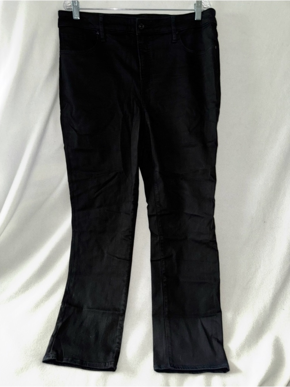 NEW! CHICO’S So Slimming Girlfriend Straight Leg Jeans, Black, size 14 / 2.5 - Picture 7 of 16